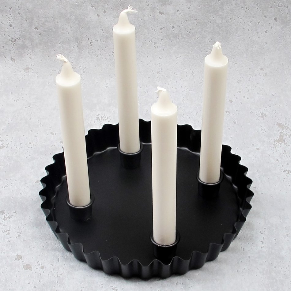 Kerzenhalter Advent Metall schwarz Weihnachtsdeko 4