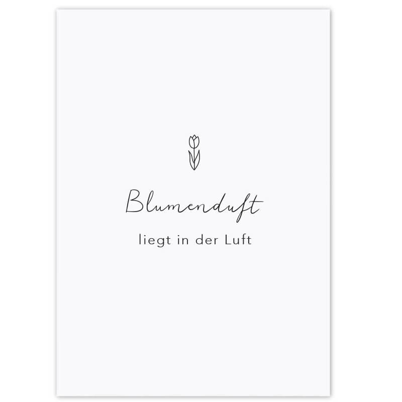 Eulenschnitt - Postkarte Blumenduft liegt in der Luft