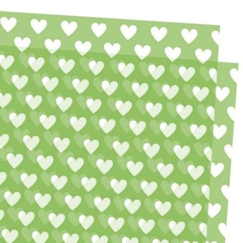 Seidenpapier Herzen grün/weiß