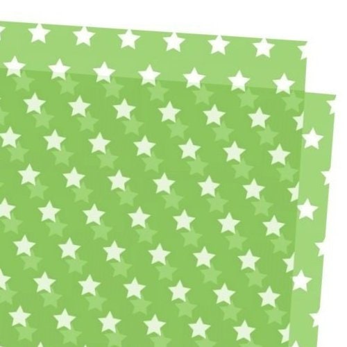 Seidenpapier Sterne grün/weiß