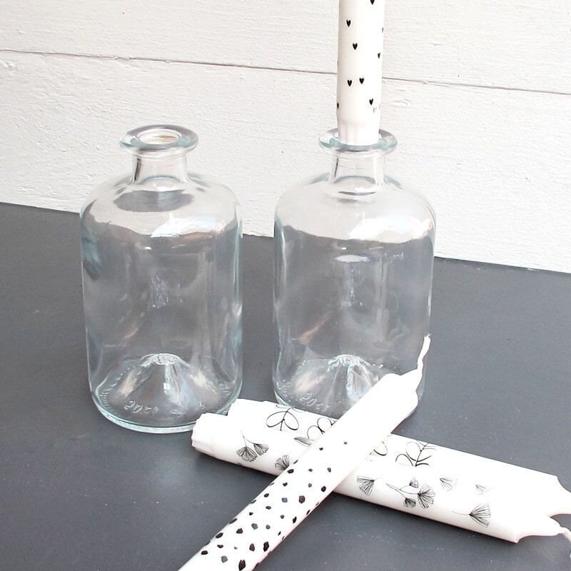 Rustik Lys - Kerzenständer Glasflasche Vase 6