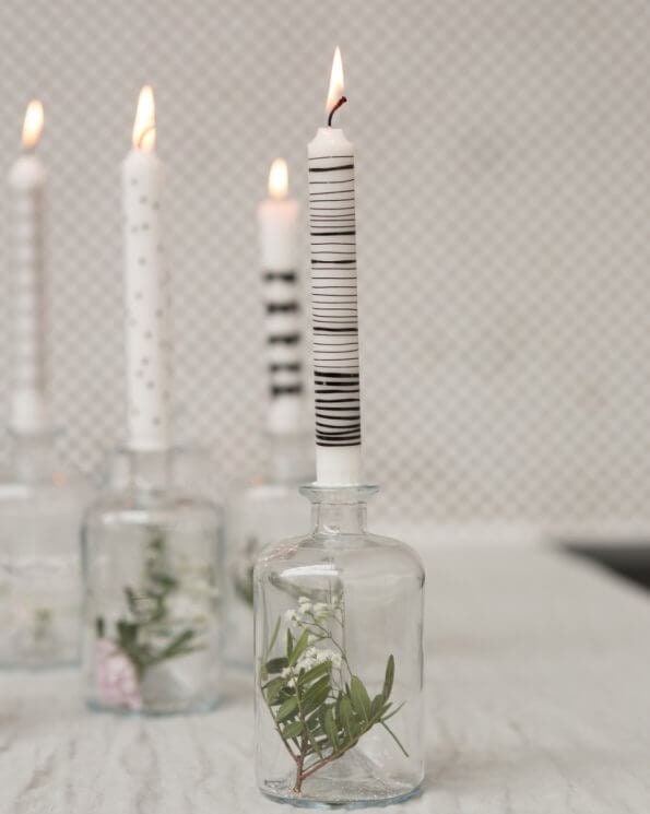 Rustik Lys - Kerzenständer Glasflasche Vase 2