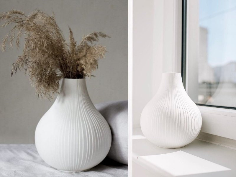 Storefactory - Vase Ekenas Keramik weiß 2