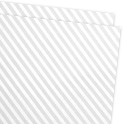 Seidenpapier Streifen grau/weiß - 10 Stück