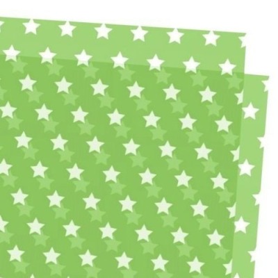 Seidenpapier Sterne grün/weiß - 10 Stück
