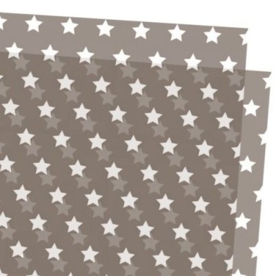 Seidenpapier Sterne taupe/weiß - 10 Stück