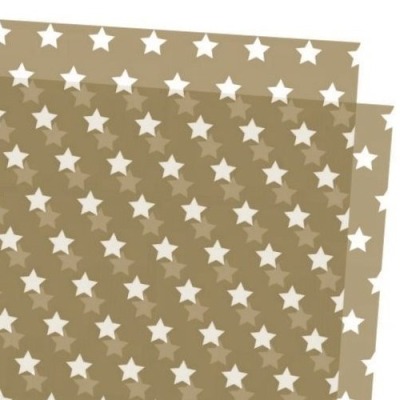 Seidenpapier Sterne gold/weiß - 10 Stück