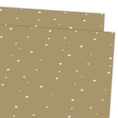 Seidenpapier Sterne Punkte gold/weiß - 10 Stück