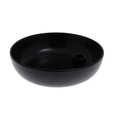 Storfactory - Kerzenhalter Lidatorp Keramik glossy schwarz - 26cm