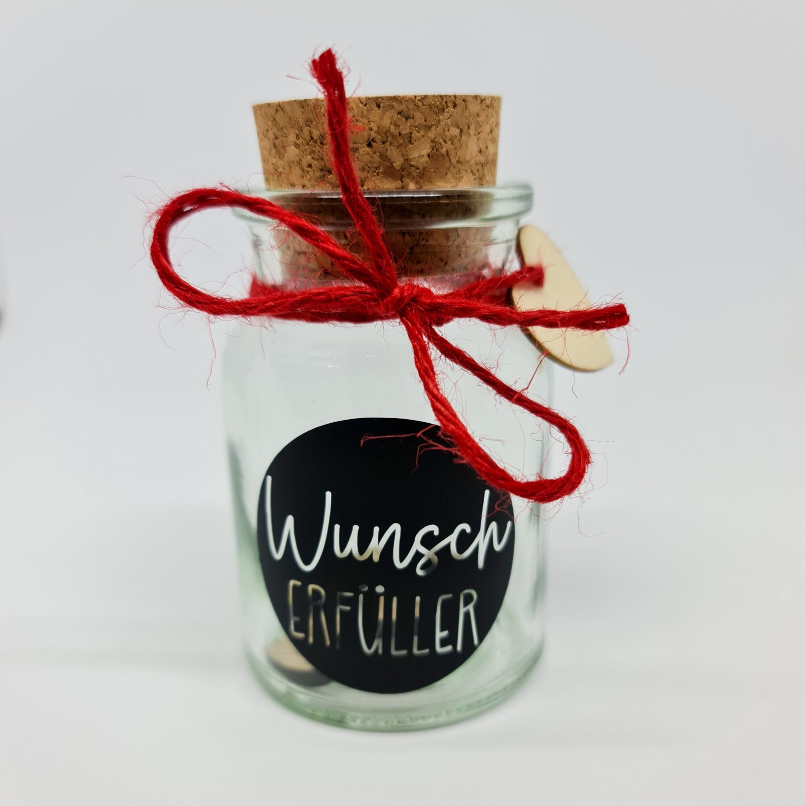 Wunscherfüller Geldgeschenk Korkenglas Glas mit Korken Geschenkidee Gutschein verschenken Muttertag