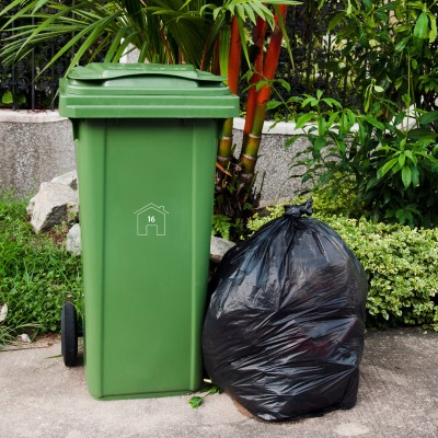 Aufkleber für Abfallbehälter und Mülltonnen - Hiermit besteht keine Verwechslungsgefahr mehr