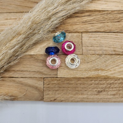 Kunststoff Perlen geschliffen mit großem Loch/für Badeanzug 14,5 x 9 mm versch. Farben