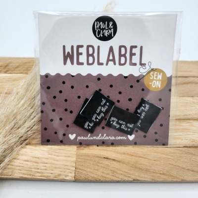 Klapp-Weblabel - you can not buy this schwarz - 4er Pack