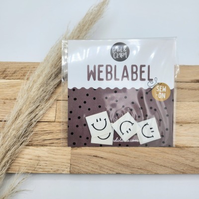 Mini-Weblabel Smile - 4er Pack