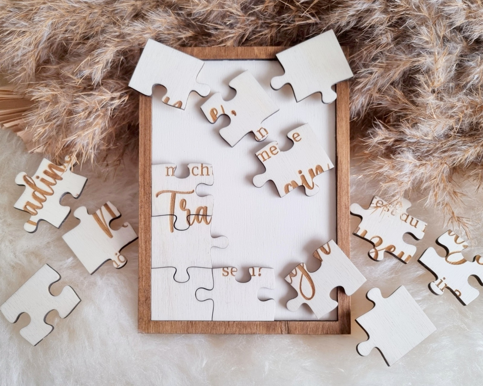 Einzigartige Pappelholz Puzzlekarte - Eine unvergessliche Art, Deine Trauzeugin und Brautjungfer zu