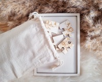 Handgefertigte Puzzlekarte aus Pappelholz zum Fragen der Brautjunger oder Trauzeugin 4
