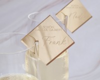 Personalisierte Glasmarkierer aus Spiegelacryl für Hochzeiten, Geburtstage und Feierlichkeiten 9