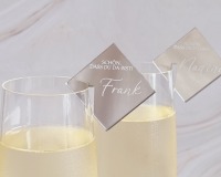 Personalisierte Glasmarkierer aus Spiegelacryl für Hochzeiten, Geburtstage und Feierlichkeiten 6