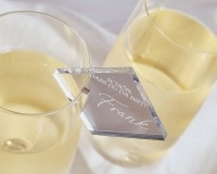 Personalisierte Glasmarkierer aus Spiegelacryl für Hochzeiten, Geburtstage und Feierlichkeiten 7