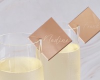 Personalisierte Glasmarkierer aus Spiegelacryl für Hochzeiten, Geburtstage und Feierlichkeiten 8