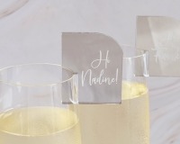 personalisierbare &amp; edle Glasmarkierer aus Spiegelacryl für Deine perfekte Hochzeitsfeier 7