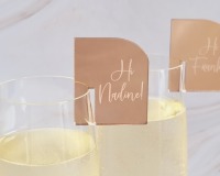 personalisierbare &amp; edle Glasmarkierer aus Spiegelacryl für Deine perfekte Hochzeitsfeier 3