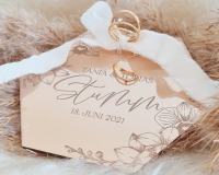Individuell gestaltbare Spiegelacryl-Ringträger Perfekt für Deine Hochzeit 6