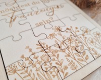 Exklusive Pappelholz Puzzlekarte - Einzigartige Art, Deine Trauzeugin oder Brautjungfer zu fragen 2