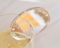 personalisierte Glasanhänger für Sektglas aus Spiegelacryl 7
