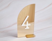 Hochwertige Tischnummer für stilvolle Hochzeitsdekoration - Schlichtes und modernes Design