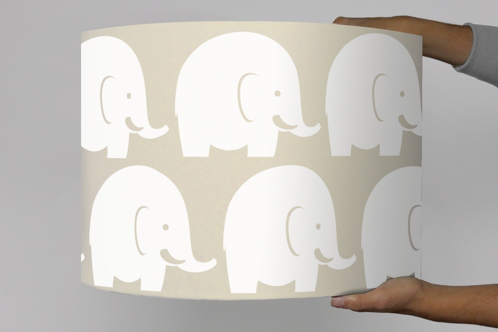Kinderlampe Lampenschirm Kinderzimmer Elefanten creme beige 3
