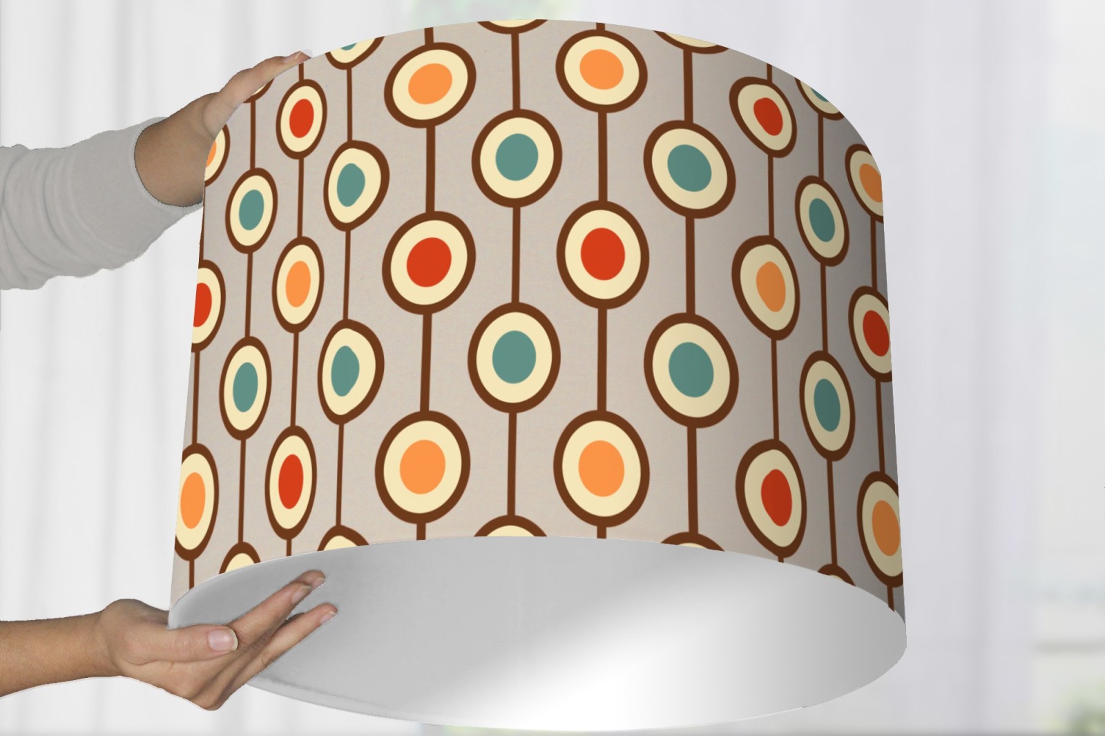 Lampenschirm Stehlampe Retro Muster Hippie 70s Bunt grafisches Muster Schlafzimmer Wohnzimmer