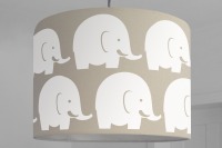 Kinderlampe Lampenschirm Kinderzimmer Elefanten creme beige