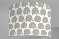 Lampenschirm Elefanten grau weiß Kinderzimmer Esszimmer Wohnzimmer
