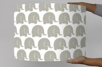 Lampenschirm Elefanten grau weiß Kinderzimmer Esszimmer Wohnzimmer 3