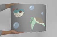 Lampenschirm Kinderzimmer Fische Meer Wal Ozean grauceiling lamp 3