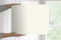 Lampenschirm Schlafzimmer Schlafzimmerlampe minimalistisch grafisches Muster weiß 2