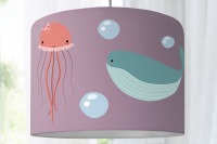 Lampenschirm Kinderlampe Stehlampe Fisch Walfisch Kinderzimmer Wal Fische Ozean Meer Baby Babylampe