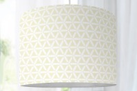 Lampenschirm Schlafzimmer Schlafzimmerlampe minimalistisch grafisches Muster weiß