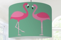 Lampenschirm Kinderlampe Flamingo Vögel Grün