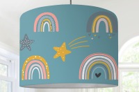 kinderzimmer Lampenschirm regenbogen stern junge grau modern skandinavisch Muster modern