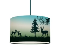 Hängelampe Deckenlampe schatten weihnachten verlauf Wald Hirsch Wohnzimmer verlauf