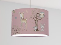 Lampenschirm kinder zimmer Mädchen, Reh Tipee Hase, Kinderlampe Waldtiere boho