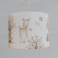 Lampenschirm kinder zimmer Mädchen, Reh Tipee Hase, Kinderlampe Waldtiere boho 4