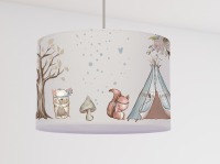 Decken lampe kinder zimmer Mädchen, Reh Tipee Hase, Kinderlampe Waldtiere boho 3