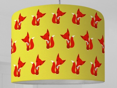 Lampenschirm Kinderlampe Fuchs gelb