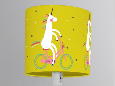 Kinderlampe Lampenschirm Einhorn Stehlampe Fahrrad Sterne Sternenhimmel Baby Babylampe unicorn