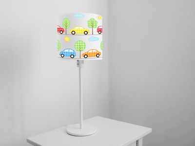 Lampenschirm Stehlampe Autos Verkehr Autolampe Kinderlampe Kinderzimmer Baby Babylampe bunt Muster