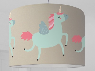 Lampenschirm Kinderzimmer Einhorn beige unicorn lampGeschenk kind Gift housewarming gift