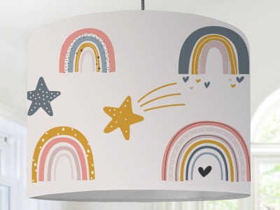 mädchen zimmer Lampenschirm regenbogen stern junge modern skandinavisch Muster modern skandinavisch